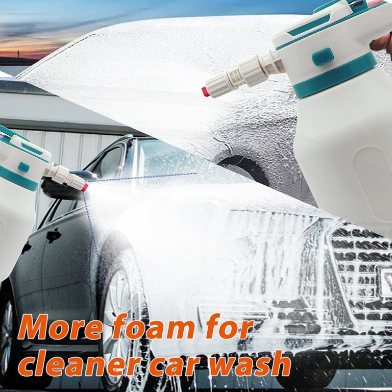 YDFL Electric Foam Sprayer 2L,75PSI Electric Pressurized Foam Sprayer for Car Washing,Rechargeable Pump Sprayer with 2 Modes,Suitable for Car Cleaning Detailing Home Garden - Image 3